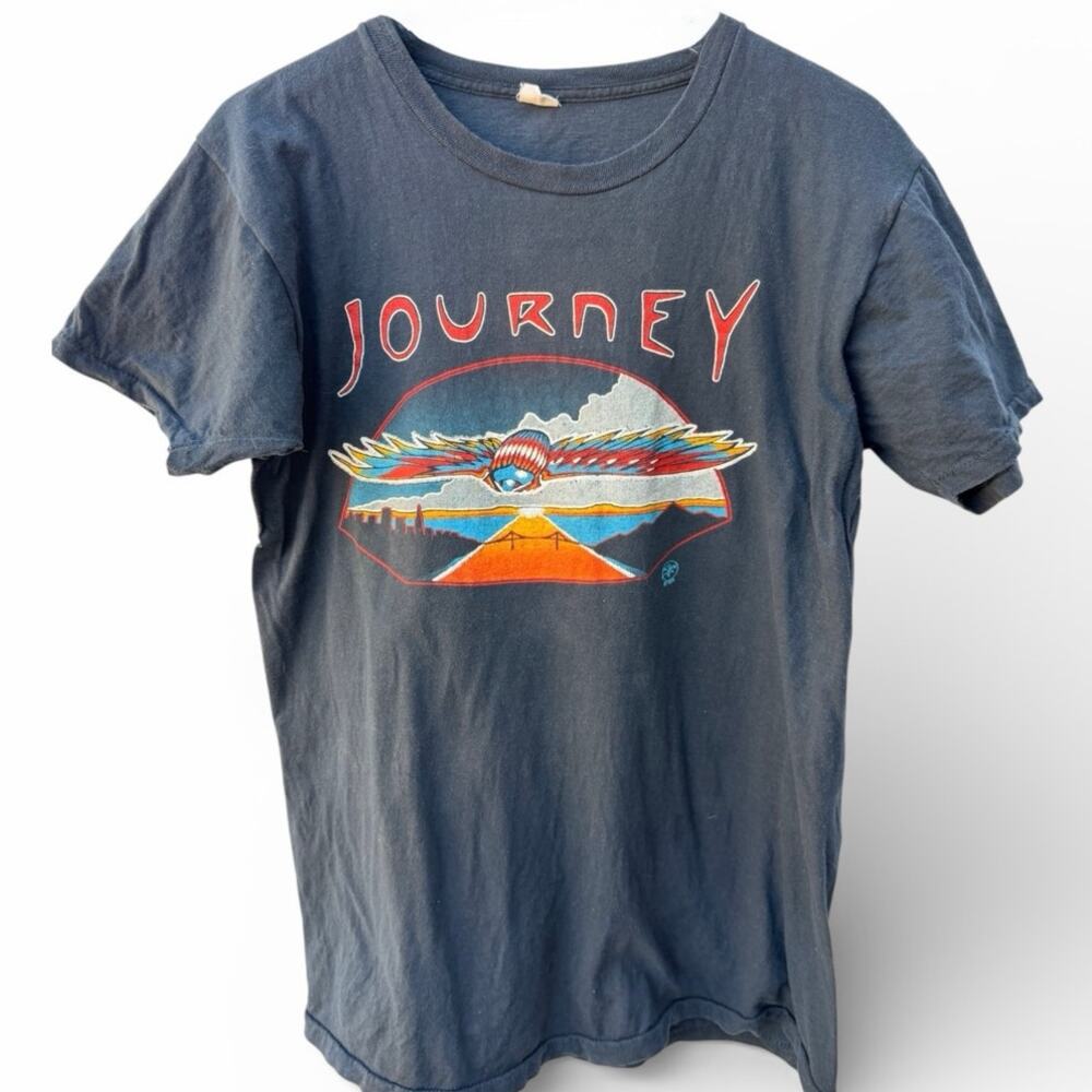 Journey Band T Shirt Mens L Vintage 1980 Day On The Green Concert Tour Rare